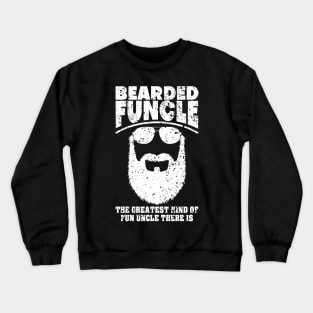 'Bearded Best Funny Uncle' Hilarous Uncle Gift Crewneck Sweatshirt